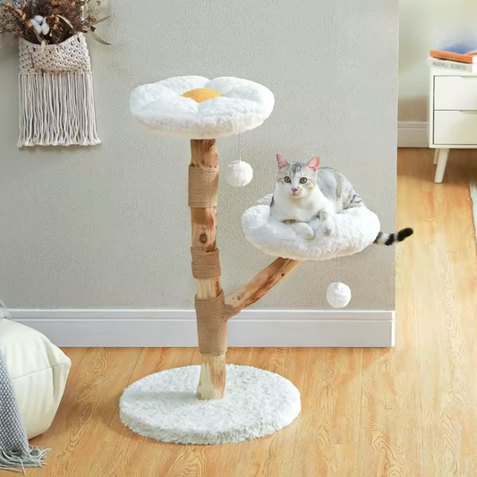Arbre à chat blanc