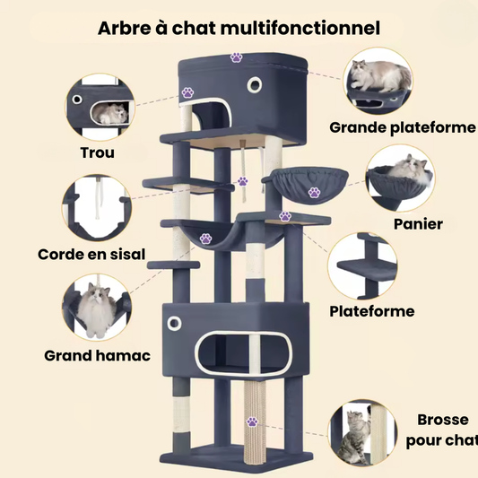 Arbre à chat XXL multi-niveaux