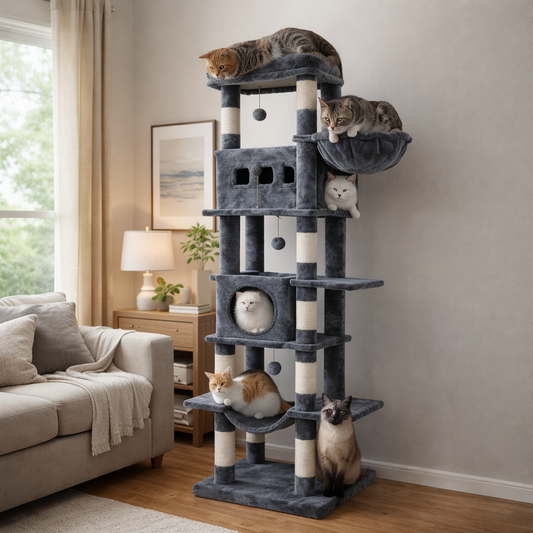 Arbre à chat 1m70 gris