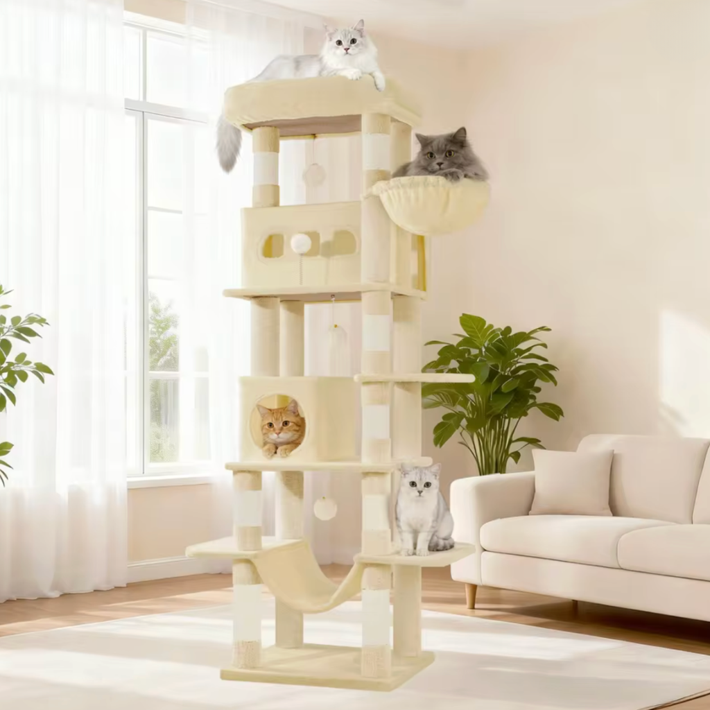 Arbre à chat beige 1m70