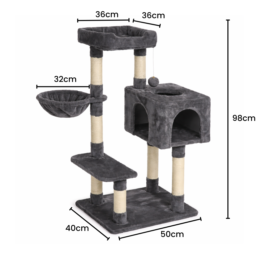 Arbre à chat multi-niveaux taille