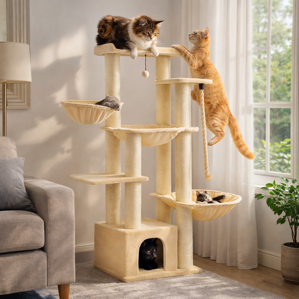 Arbre à chat XXL beige 1