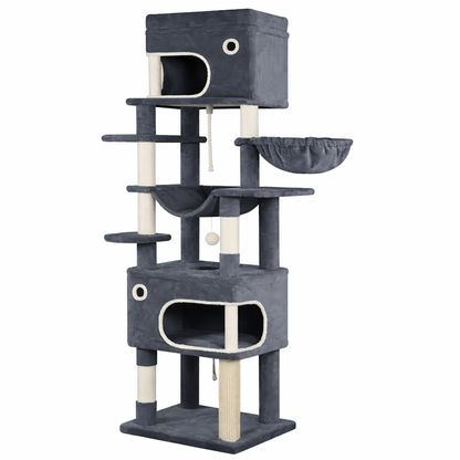 Arbre à chat XXL multi-niveaux marine