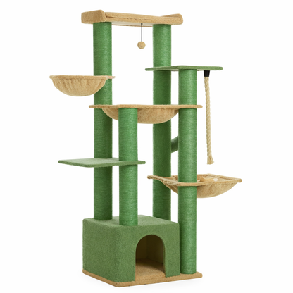 Arbre à chat XXL vert